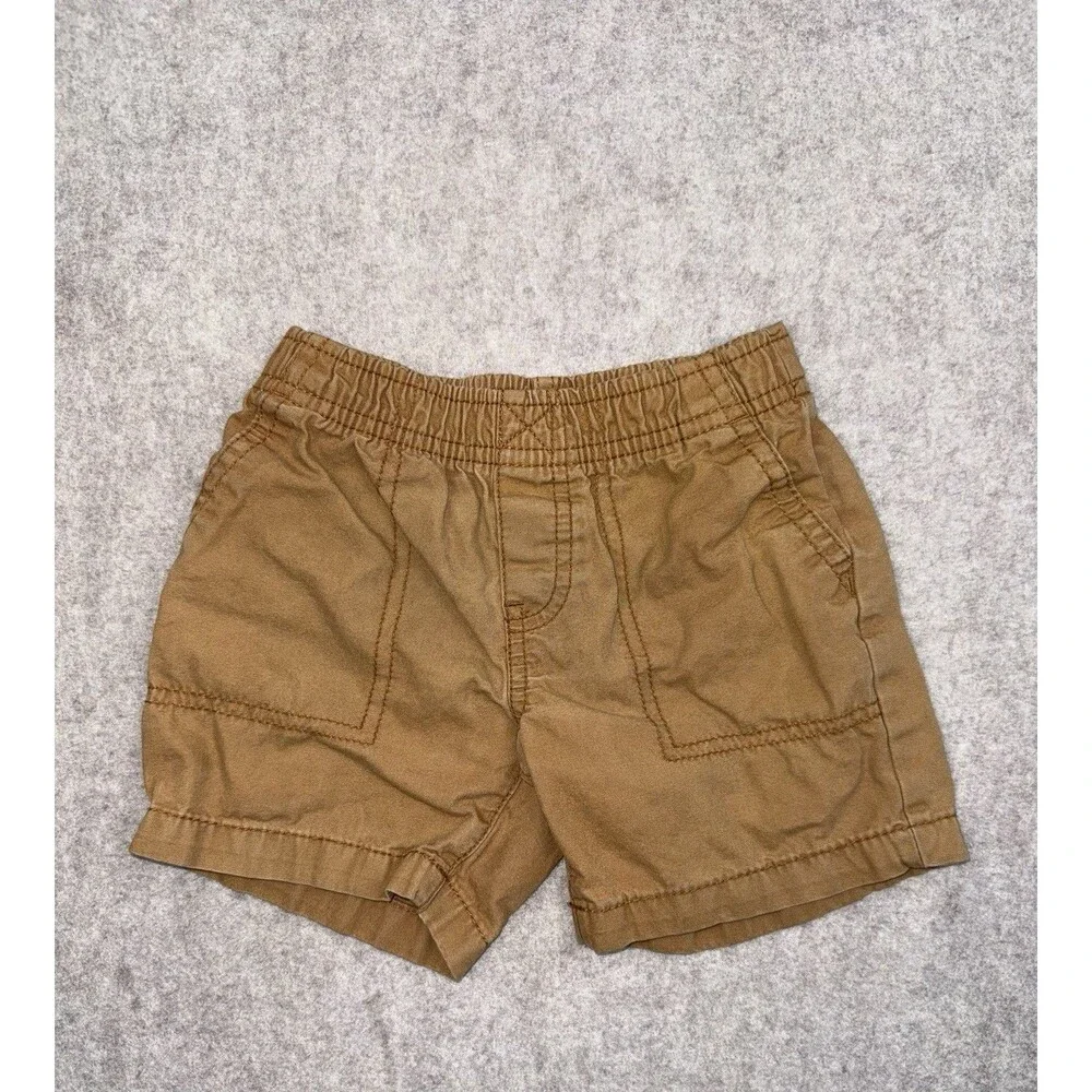 Carters Boys 2T Khaki Pull-on Shorts